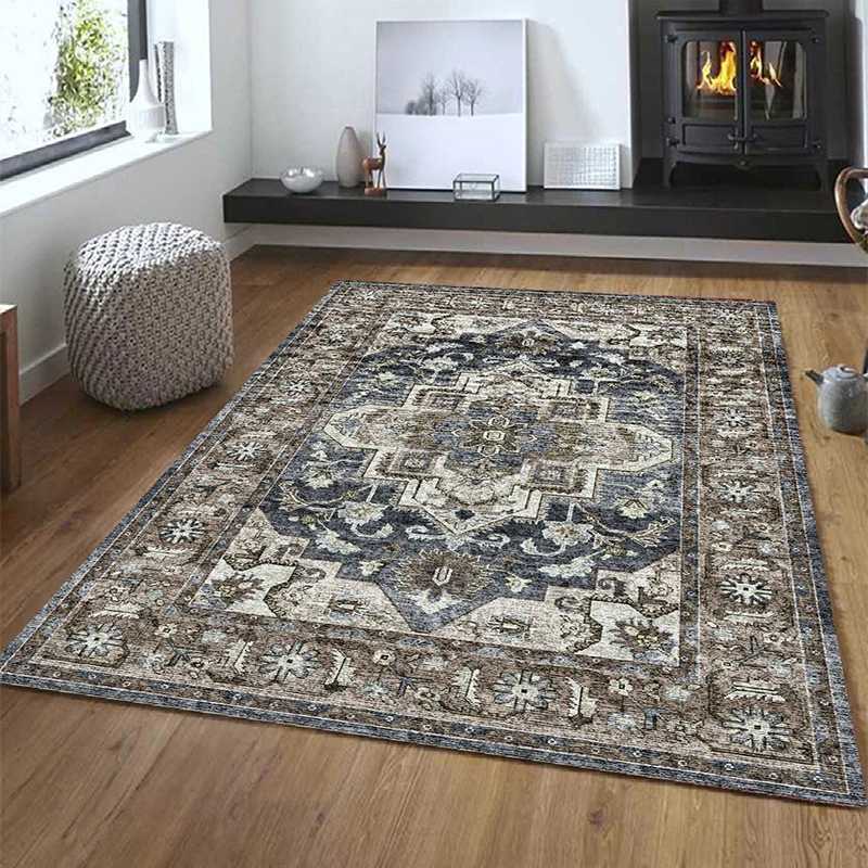 Carpet Turkey Mandala Big Carpets for Living Room Home Non-slip Waterproof Large Geometric Area Rugs for Bedroom Parlor Floor Mat Tapis Z241023