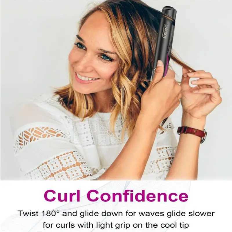 New Arrival Straightener Flat Curling Iron Lando Straightener and Curler 2-in-1- Twisted Straightening Curling Iron Combination Z241022