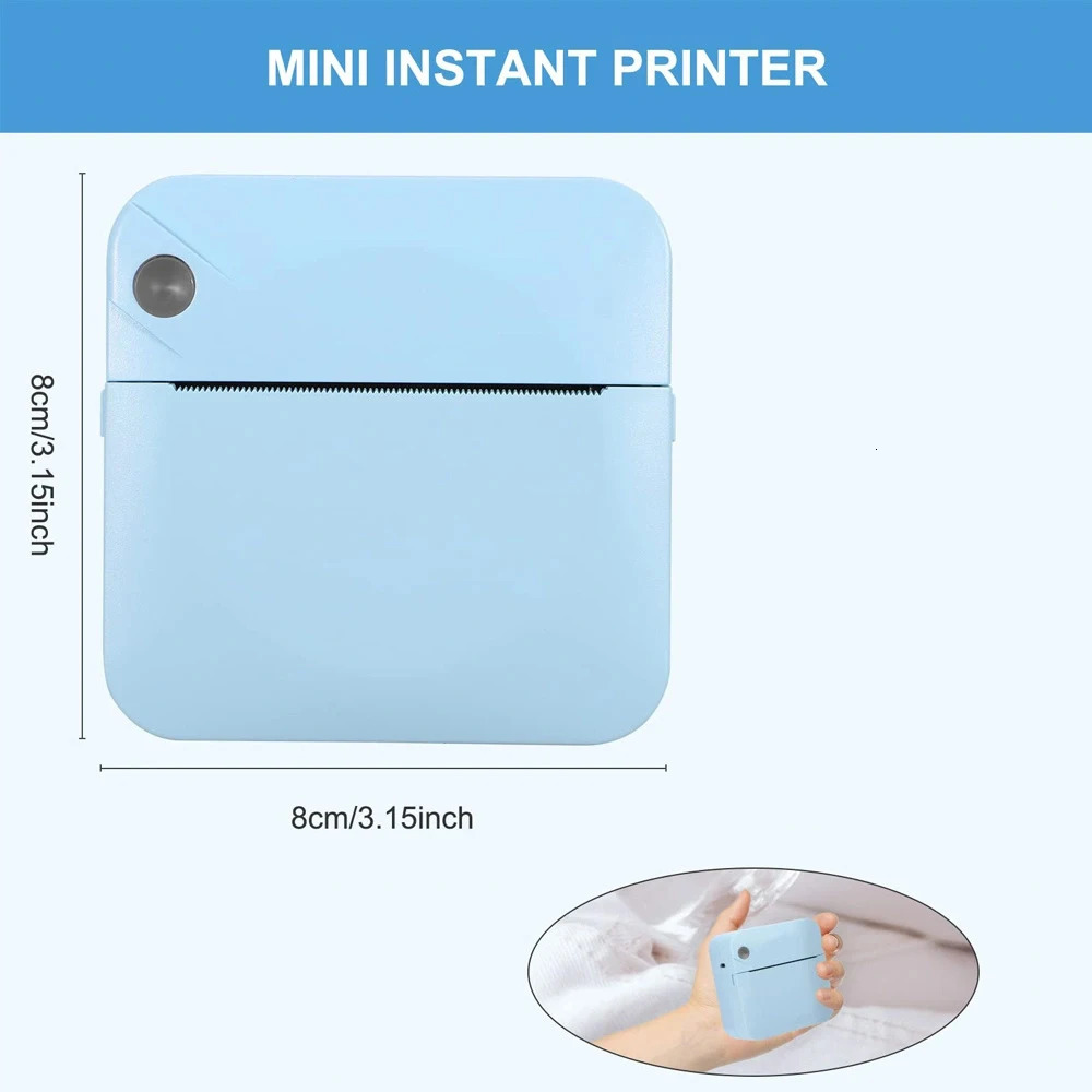 Mini printer portable thermal printer efficient and fast ink free pocket po printer used for researching notes pictures DIY 241023