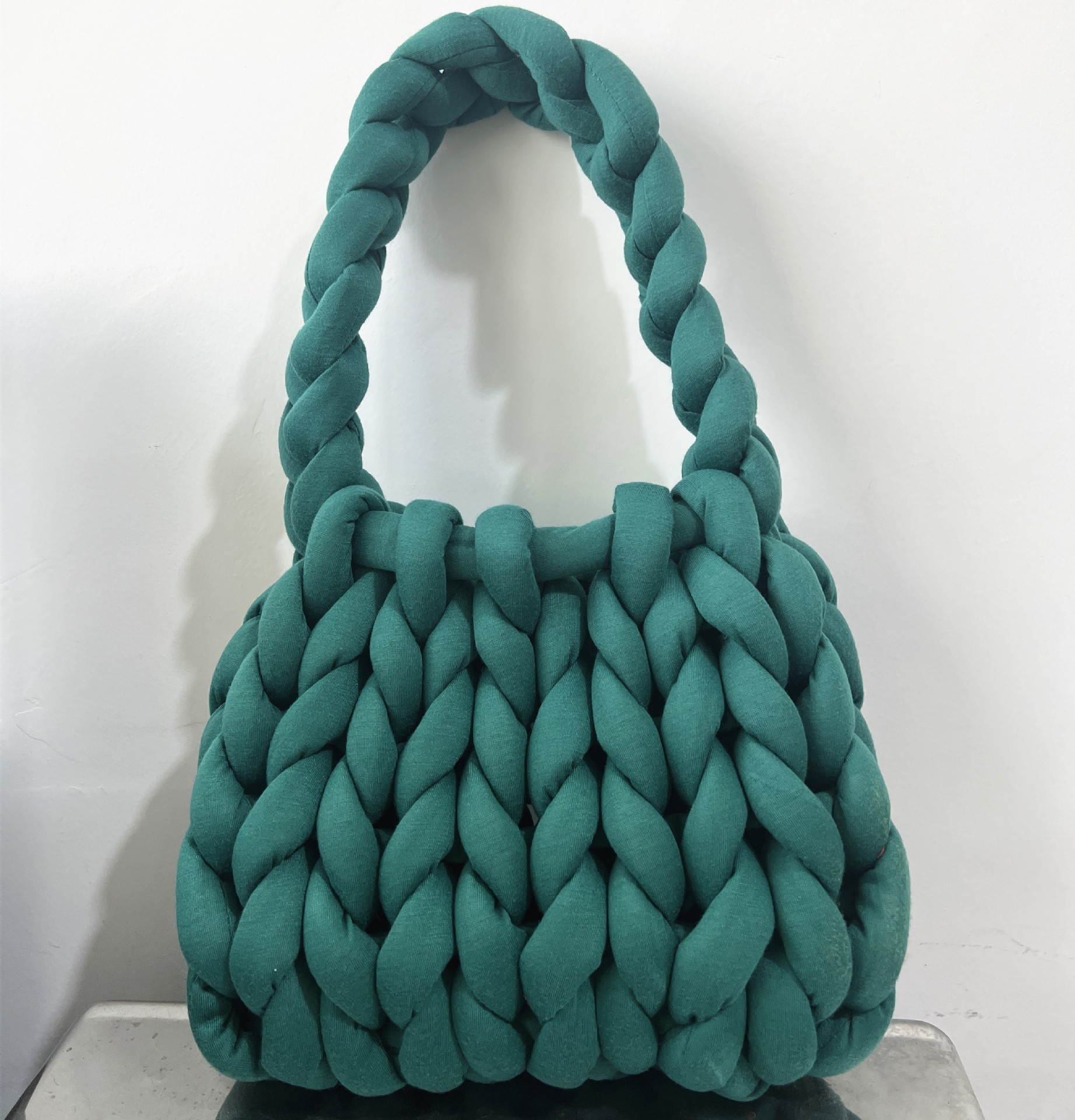 Fashionable Woven Open Handbag Solid Color Casual Bag Perfect Handle Bag Beach bag For Daily Use
