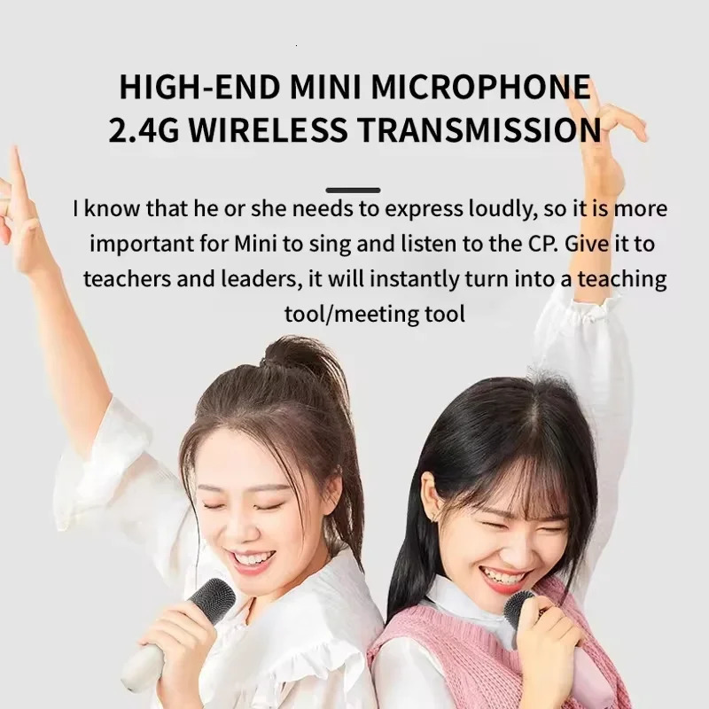 Wireless Karaoke Ser Bluetooth Microphone K12 Home KTV Machine RGB Light Portable Mini 241022