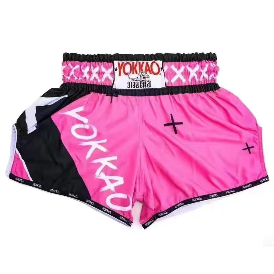 Muay Thai Pants Men Women Child Tiger Boxing Shorts Blue MMA Training Clothing Cage Fighting Grappling Sparring Kickboxing Pants