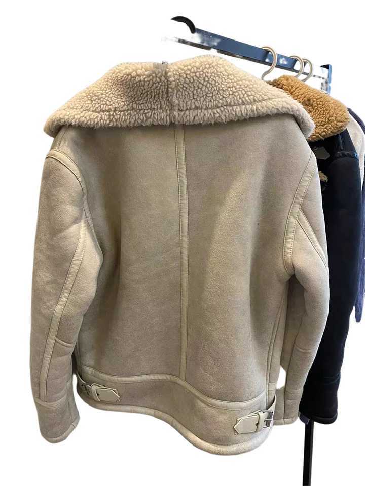 New autumn winter new lamb jacket jacket leather jacket X241023