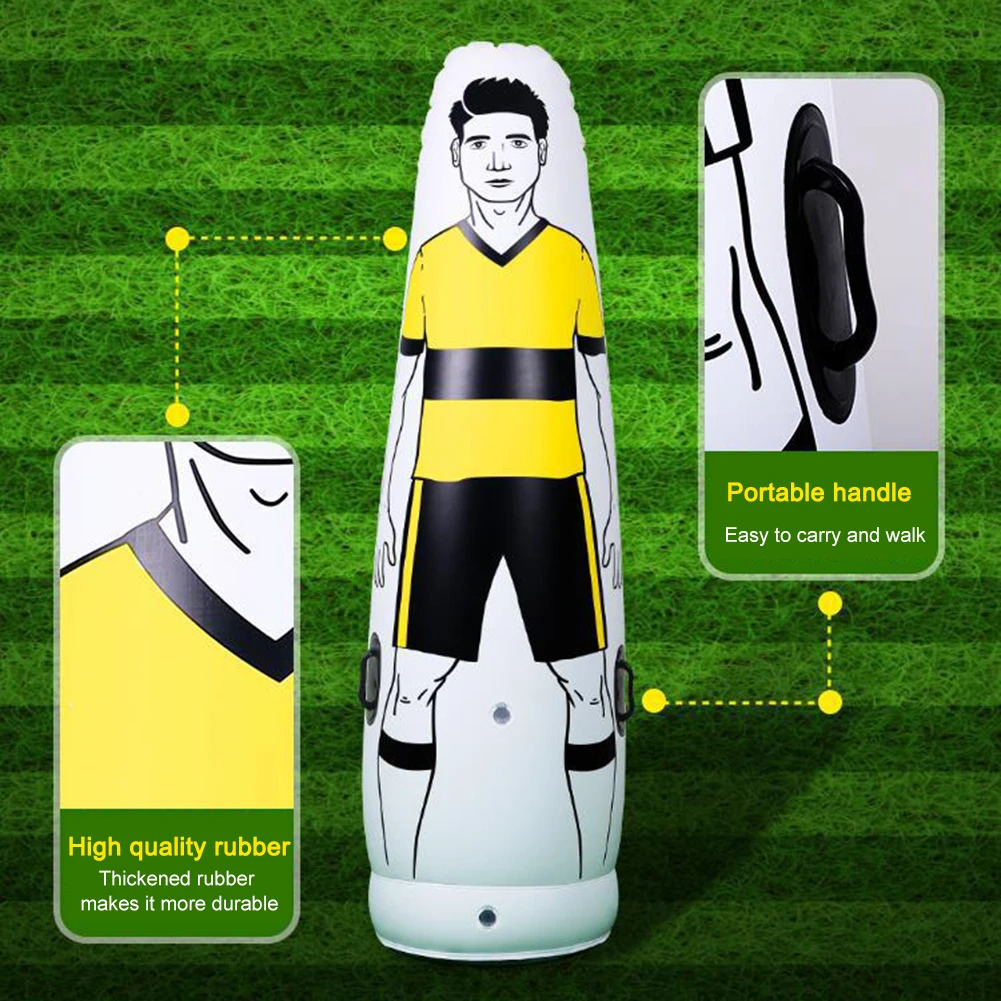 160cm football free kick training obstacle dummy portable thick inflatable single player football goalkeeper practice human shield 241022