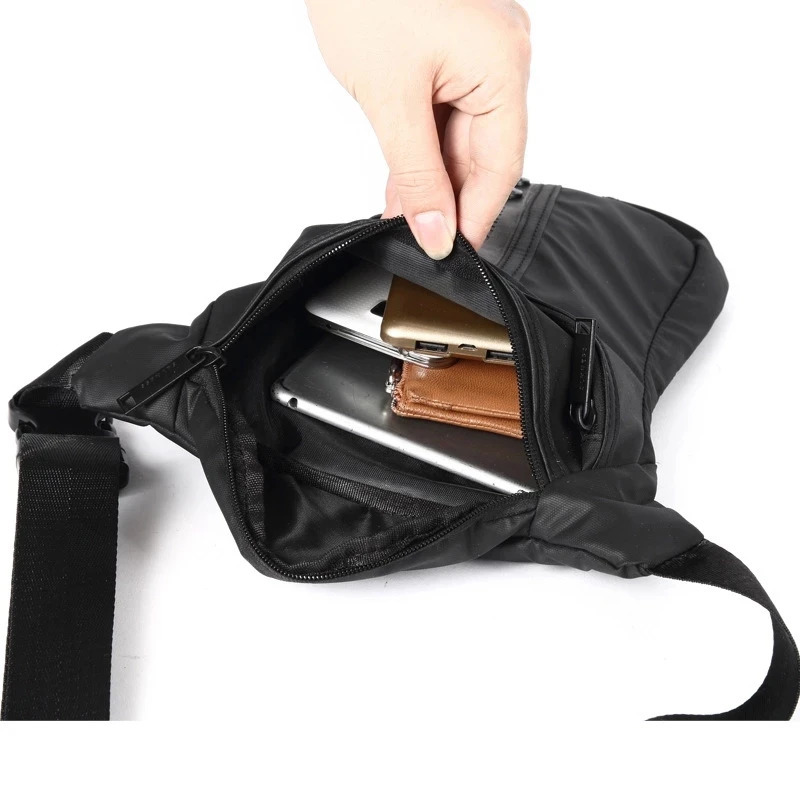 Markroyal mens thick Fanny bag motorcycle shoulder bag cross body nylon mens buttocks Bum with waist bag 241023
