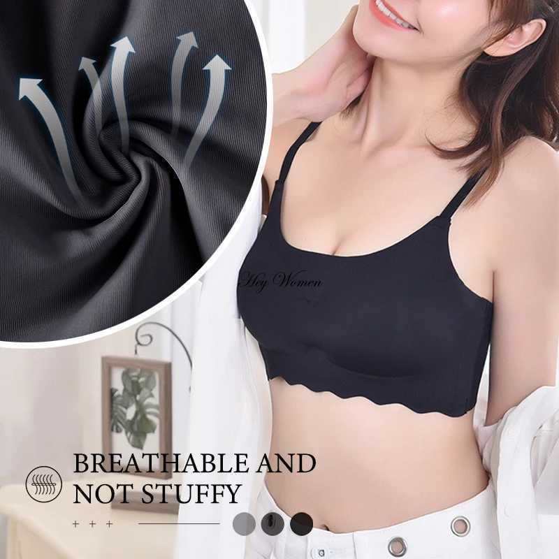 Seamless Bra for Women Ice Silk Vest Push Up Underwear Lingerie Sp Top Padded Bralette No Steel Ring Gathering LingerieX2410