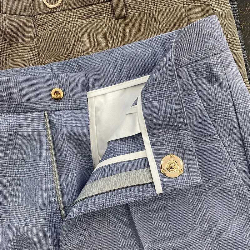 Men Suit Pants 2024 Spring Fashion Business Solid Casual Slim Trousers Wedding Party Dress Pants Classic Branded Male ClothingX241023