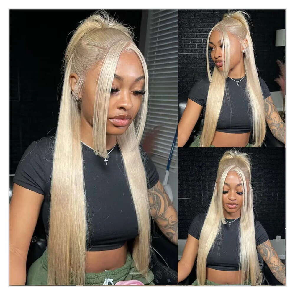 200 Density 613 Blonde 13x6 HD Frontal Wigs Colored Brazilian Straight Human Hair 13x4 Lace Front Wig For Women