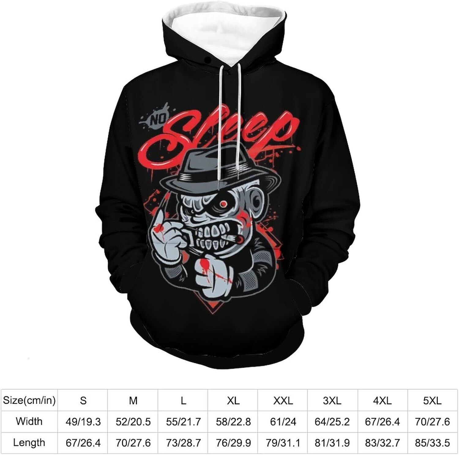 Hoodie for Mens Womens Mens Funny Hoodies Street Graffiti Pullover Hip Hop Casual Hooded Sweatshirt Graphic Hoodies sweatshirt Pullover Long Sleeve Wa