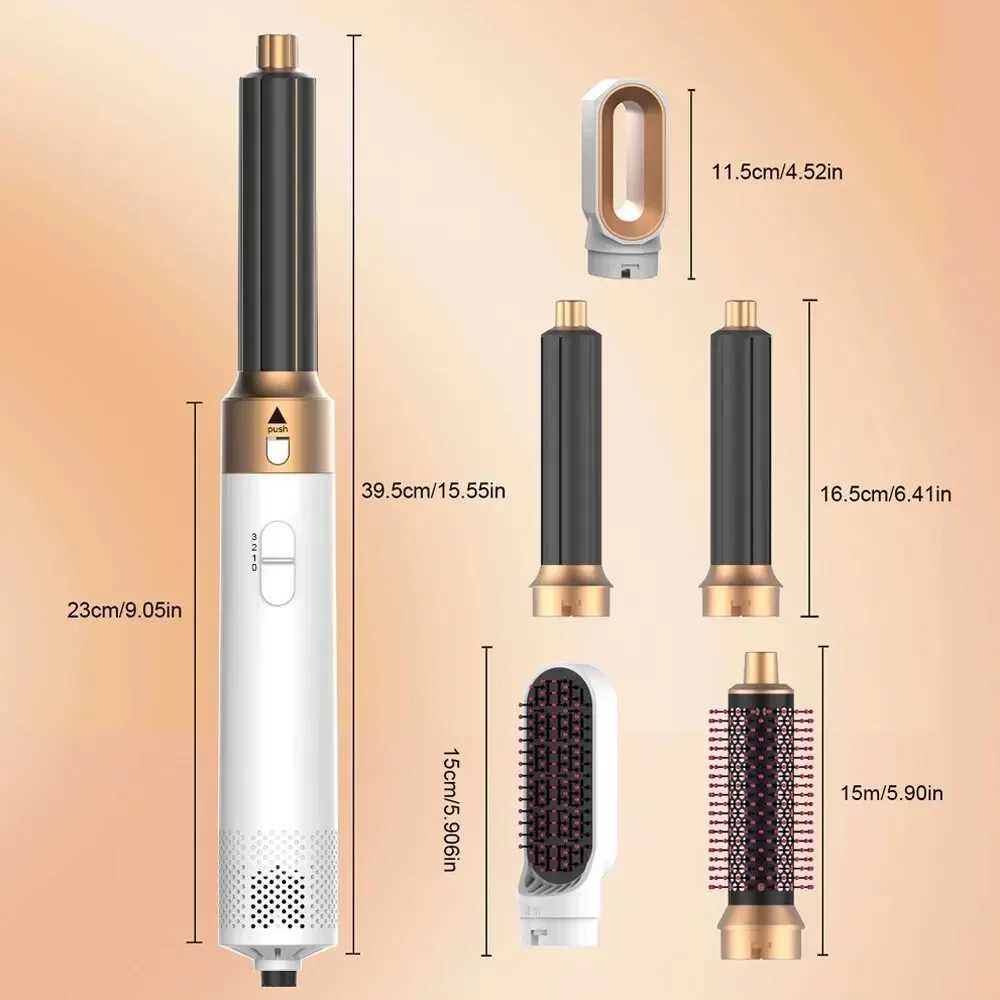 Multi functional 5-in-1 hot air comb multi head automatic hair curler hair dryer hair straightener hair dryerW241022