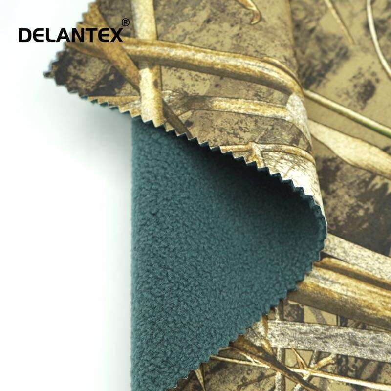 3 Layer Breathable 4 Way Stretch Bonded Polar Fleece Soft Shell Fabric