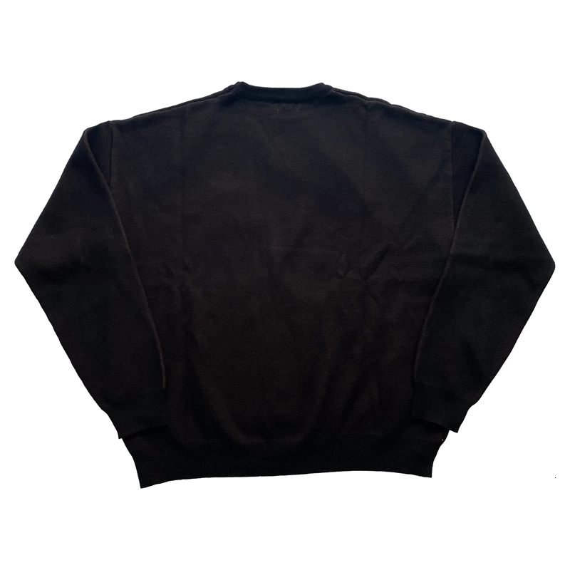 Mens casual sweater streetwear sweater knitted sweater retro painting anime demon hip-hop knitted graphic retro flip cover 241007