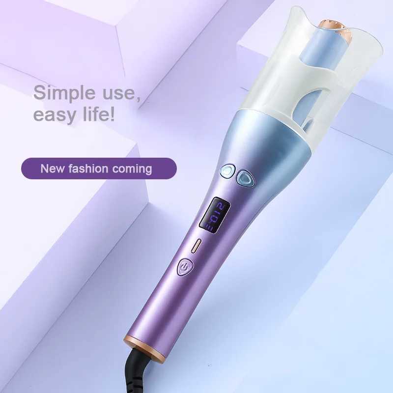 New Arrival New Automatic Clockwork Anti Clockwork Rotation LED Display Screen Temperature Adjustable Wave Curling Iron Rod Curling Machine Z241022
