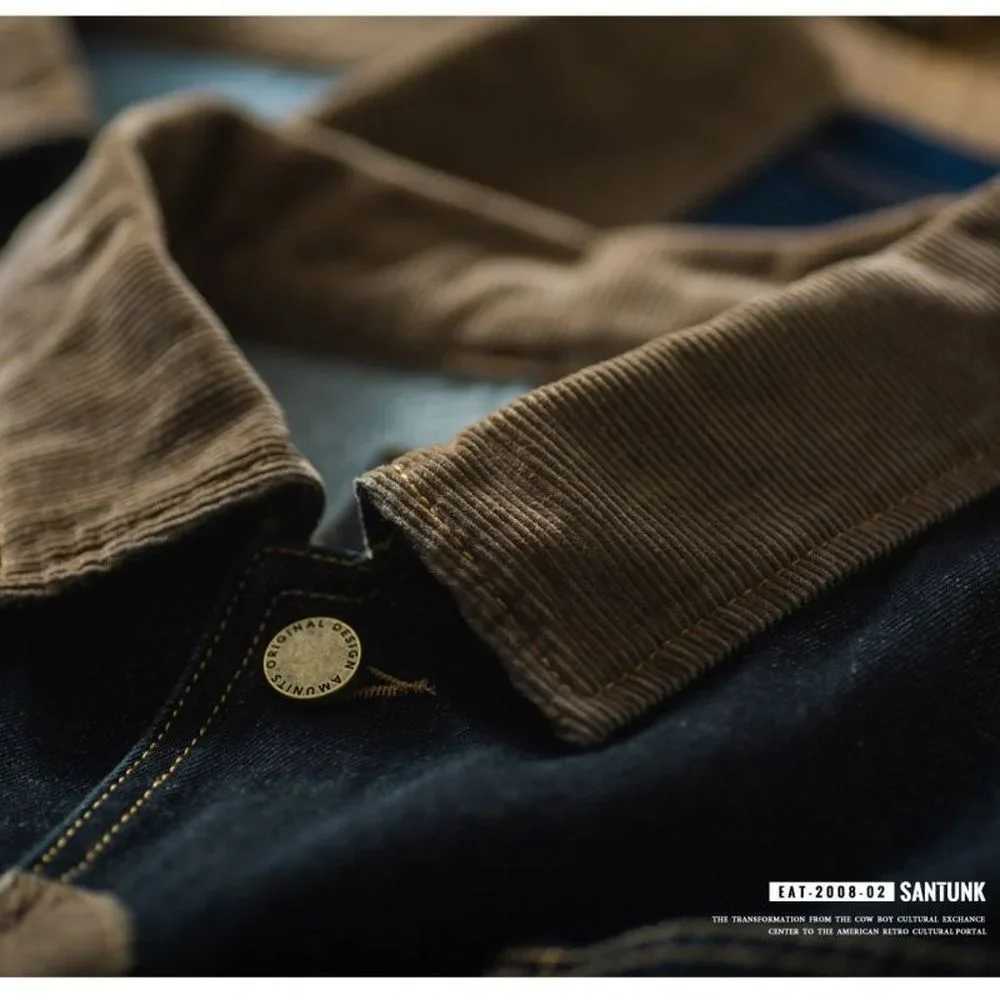 Spring and Autumn new mens denim jacket loose trend long sleeved retro trend handsome casual trend jeans casual jacket solid color X241023