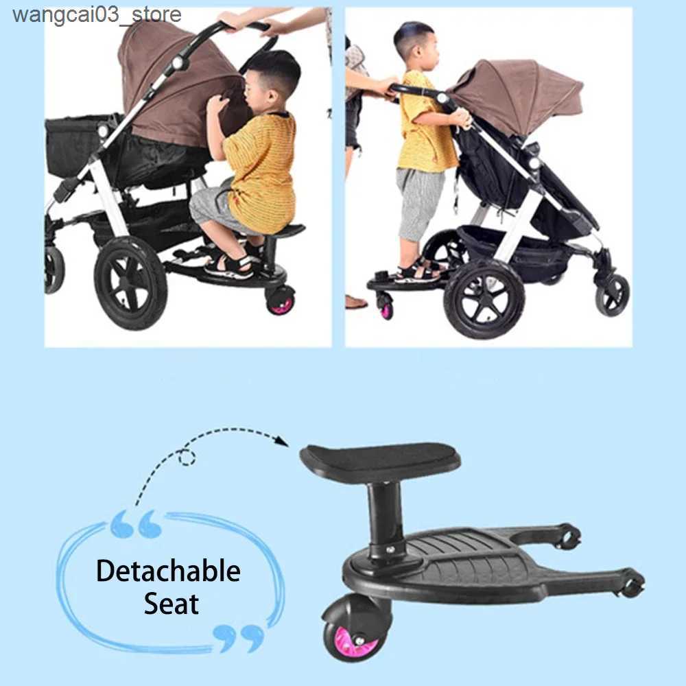 Strollers# Make Walking with Two Kids Easier Children Stroller Pedal Adapter and Hitchhiker Standing Plate for Second Child and Twins L240910
