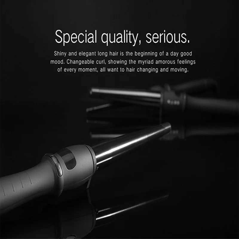 New Arrival Professional LCD Electric Curler Cone Quick Heating Curler Single Tube Ceramic Glue Cone Hairstyling Tool Z241022