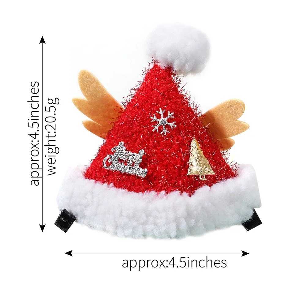 1Pcs Women Girls Christmas Hats Shape Hair Clips Hairpin Children Hair Cards Dress Up Jewelry Hair Antlers Festive HeaddressesX241022