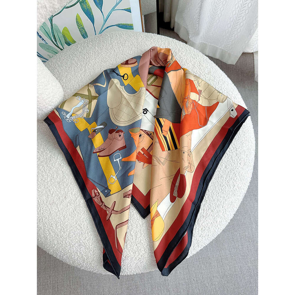 warm ece silk Sil designers scarvesreal Neckerchief 90 go nice Cape Scarf Womens scarf classic Shawl 100% Mulber