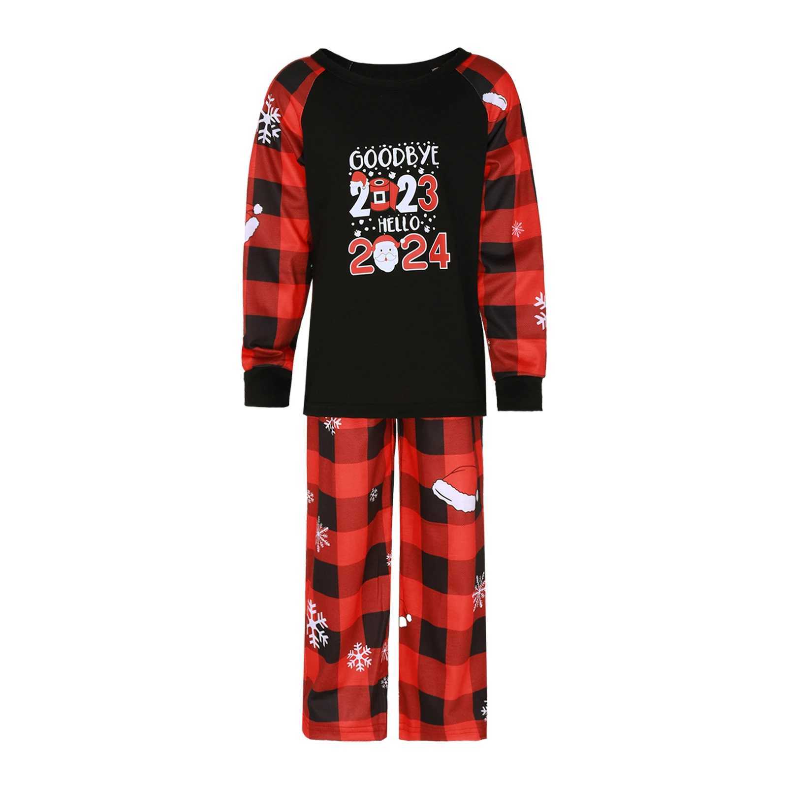 2 Piece Parent-Child Outfits Cute Christmas Family Pajamas Set Casual Red Plaid Holiday Nightwear Pjs for Baby Kids Teens AdultsXJ241008