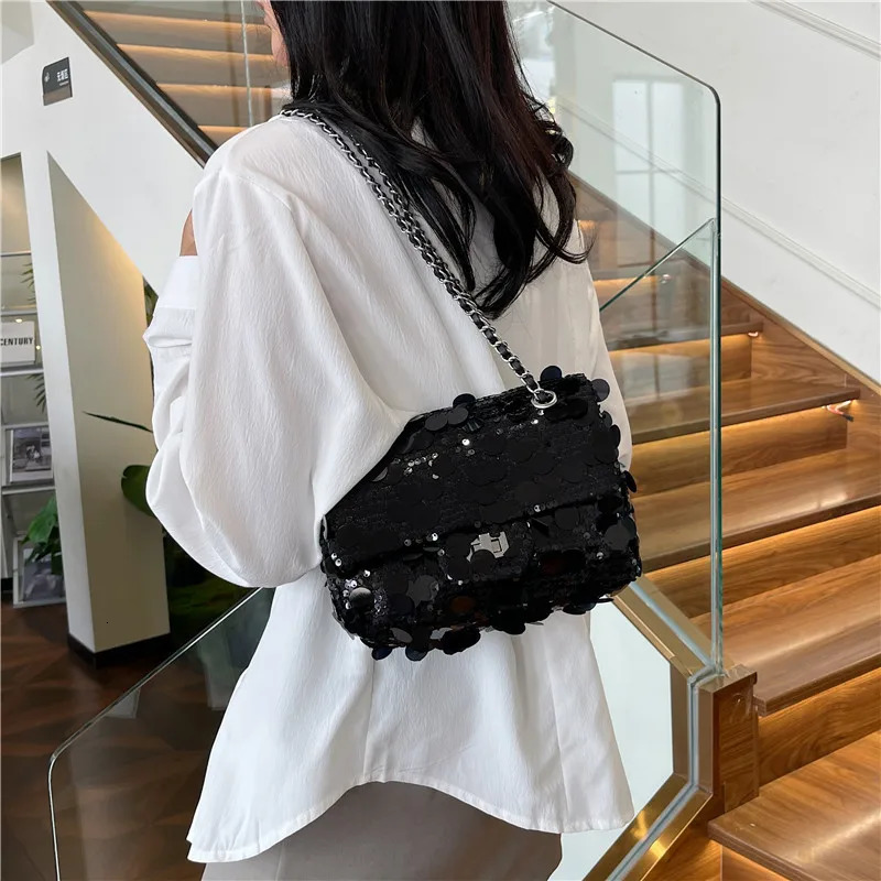 2024 Womens Shoulder Bag Fashion Glitter Cross Body Bag Cute Wallet and Handbag 241023