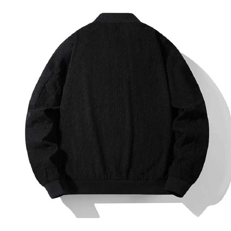 Corduroy jacket mens bomber jacket 2023 autumn winter mens pilot jacket outerwear fashionable casual clothing mens warm jacket outerwear X241023