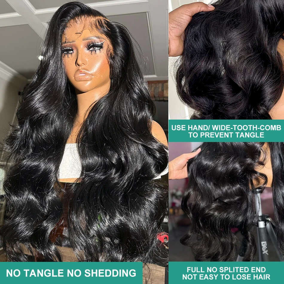 13x6 HD Body Front Human Hair 180% Brazilian Water Wave 13x4 Lace Frontal 5x5 Glueless Wig Ready To Wear