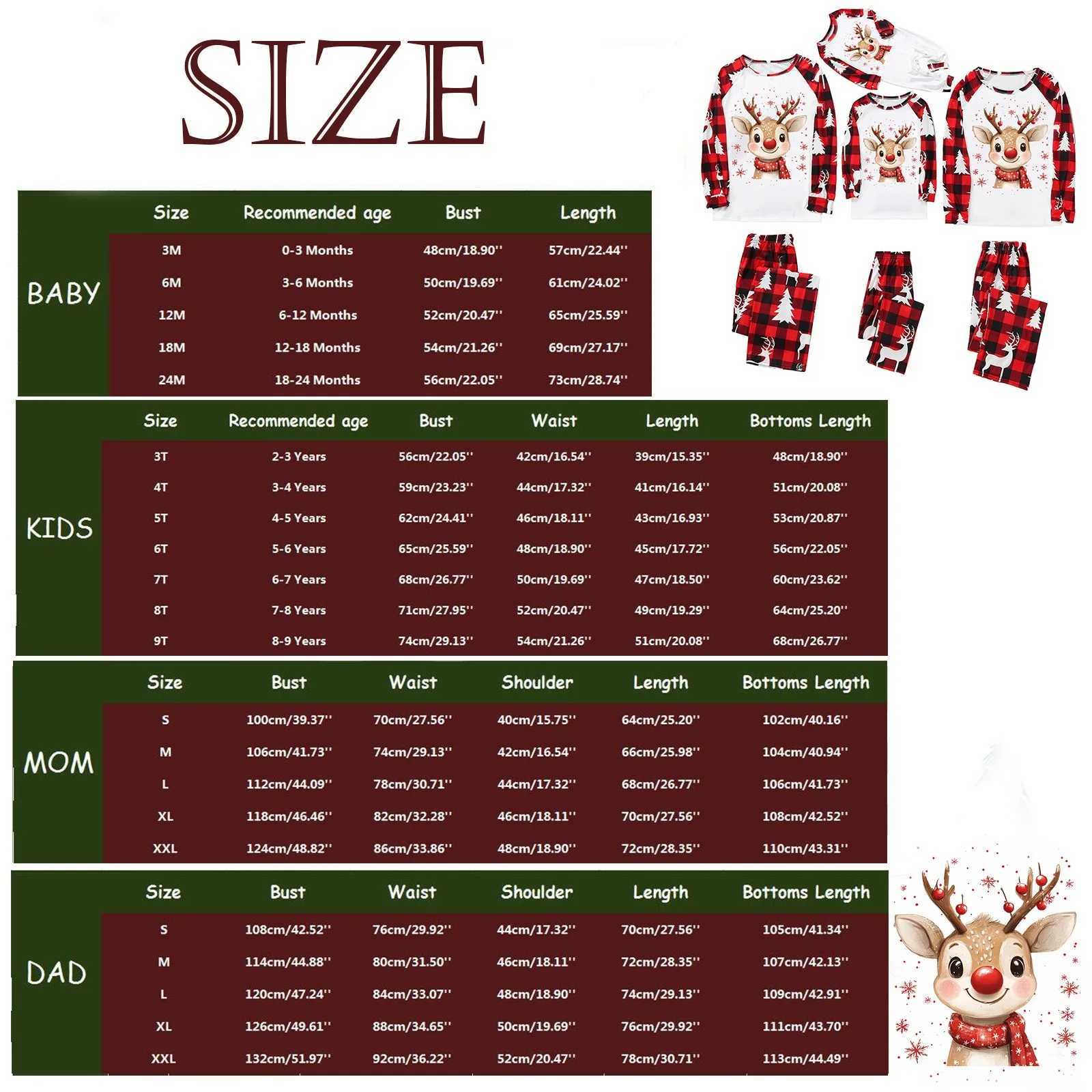 Cute Parent Child Clothing Xmas Kawaii Funny Deer Printed Daily Family Set Christmas Pajamas Outfit pijamas en conjunto parejasXJ241008
