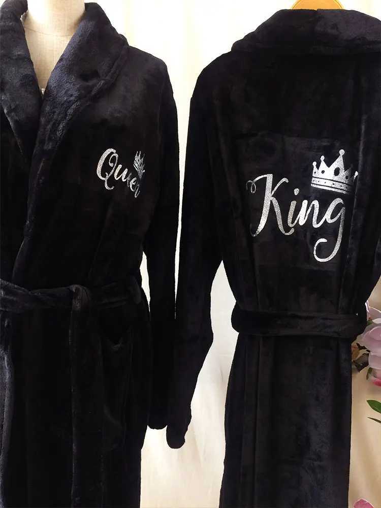 King and Qun Bathrobes Mr. and Mrs. Robes Match Robes Moon Gift Plush Bathrobes Anniversary Gift Wife Husband Comfortable Terry W241023