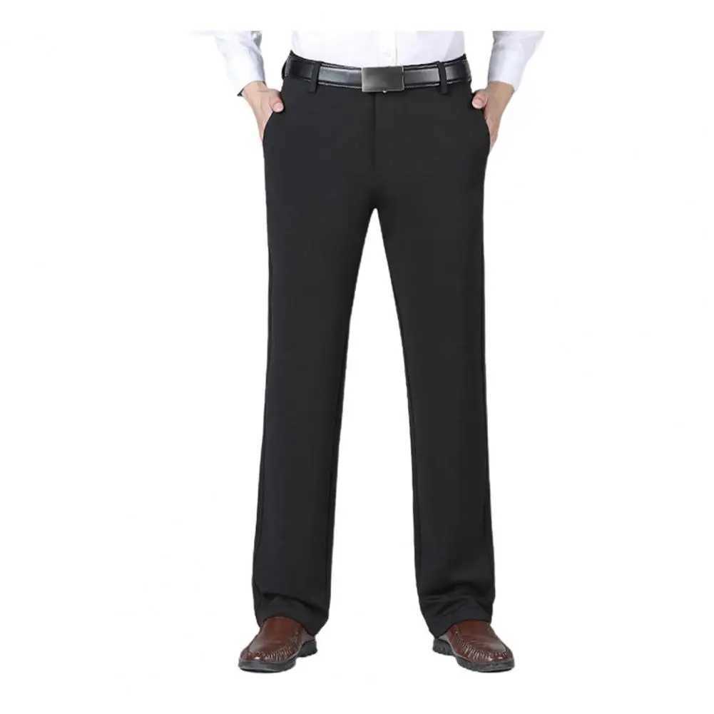 New Mens Business Casual Suit Pants Classic Stretch Straight Pants Office Formal Trousers High Quality Dress PantsX241023