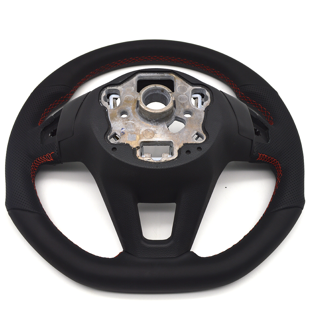 For Golf 8 Customize real leather half-punch steering wheel red blue wire Tape heating