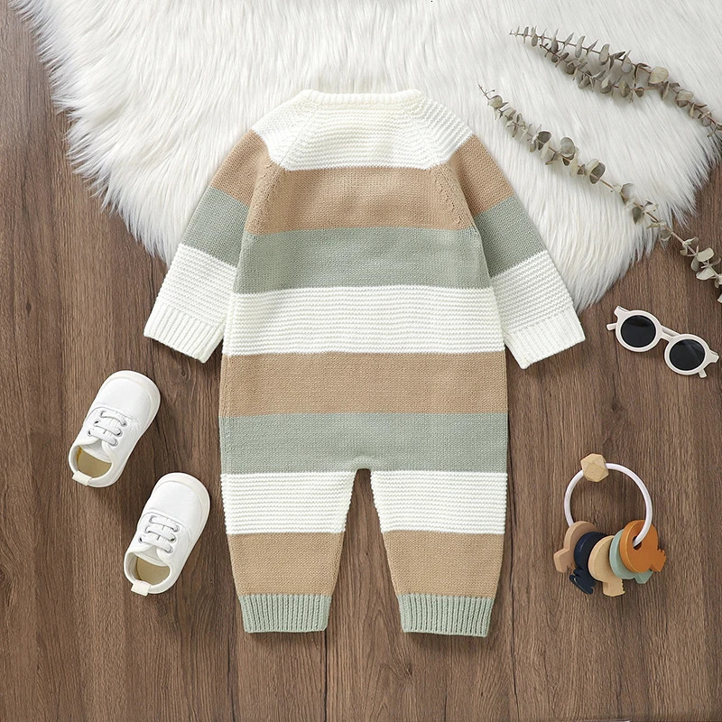Womens mens sweater jumpsuit mens long sleeved autumn and winter full-length jumpsuit 241022