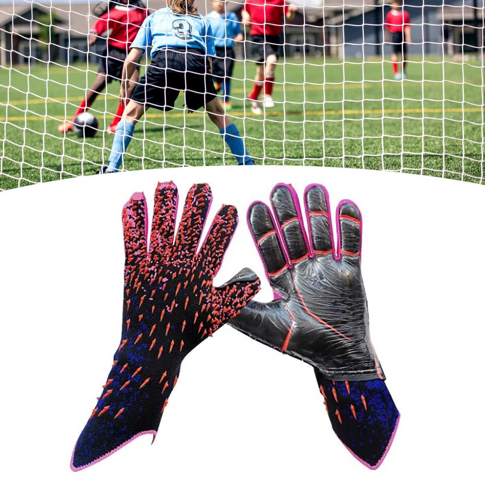 Profional Soccer Gloves Soccer Goalie Goalkeeper Gloves Latex Anti Slip Football Gloves with Strong Grips Palms for Kids BoysXJ241023