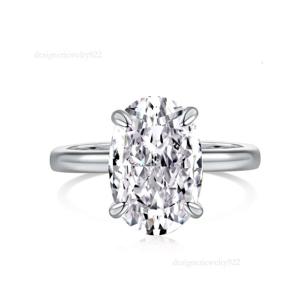 Wholesale Vvs Moissanite Engagement Rings Women 925 Silver 10K 14K 18K Solid Gold Emerald Radiant Oval Cut Diamond Rings