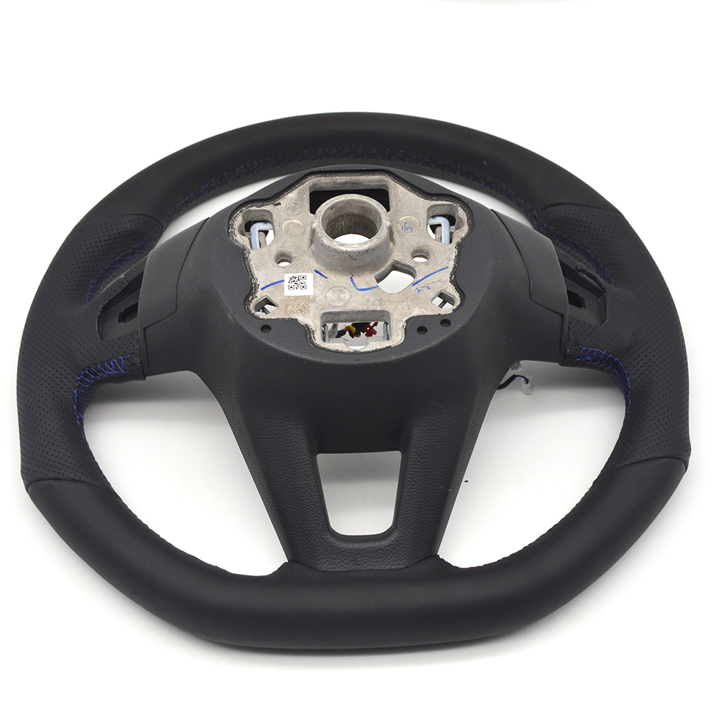 For Golf 8 Customize real leather half-punch steering wheel red blue wire Tape heating