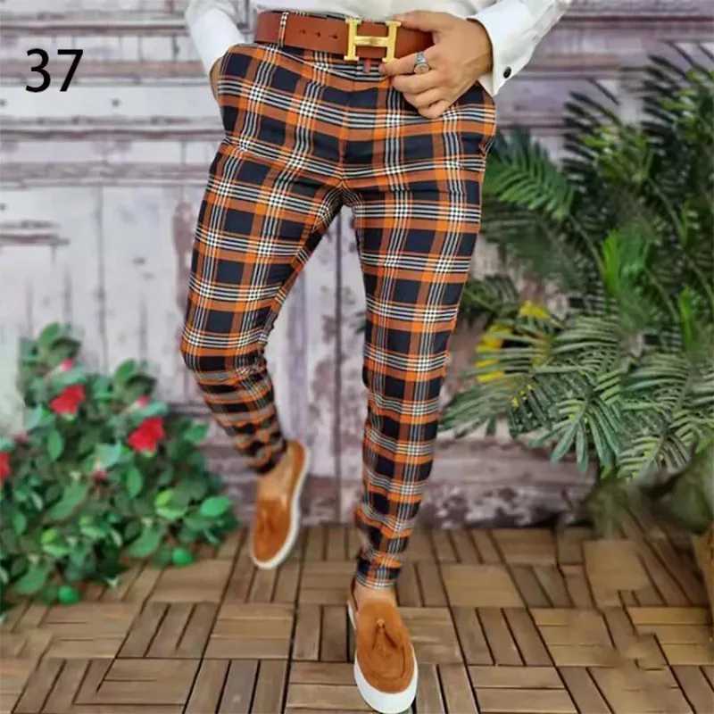 Mens Pants Summer Slimming Business Casual Pants Classic Elastic Comfortable Loose Fitting Straight Leg Brand Mens ClothingMA2X241023
