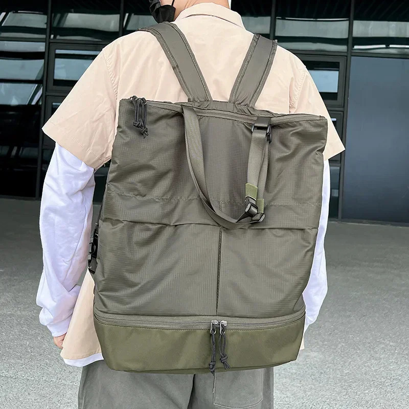 Womens backpack large capacity unisex backpack nylon waterproof sports bag trend school bag portable leisure travel handbag 241023