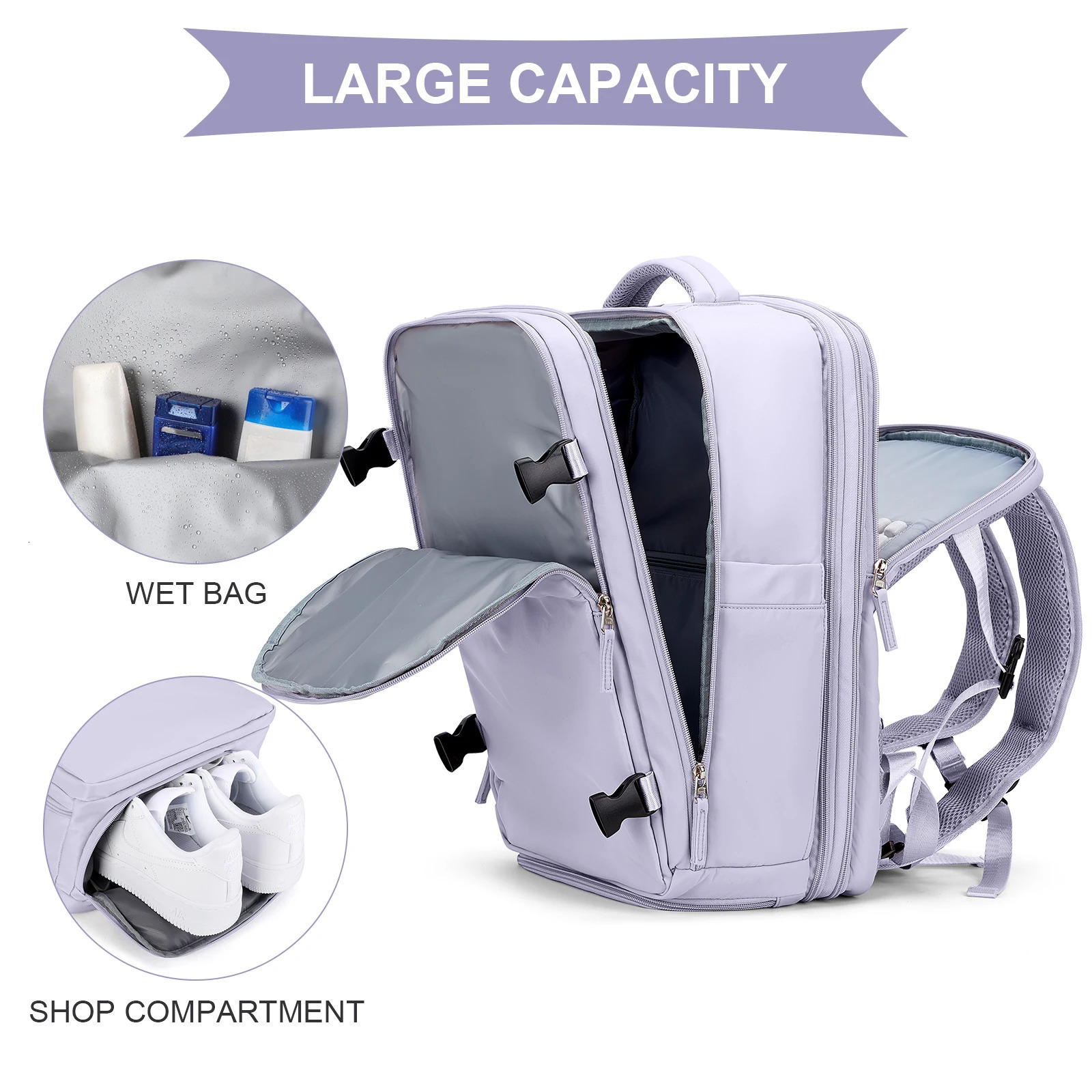 Large Laptop Backpack Expandable Flight Approved Backpack for Women Weekender Carry on Backpack Hiking Backpack 241023
