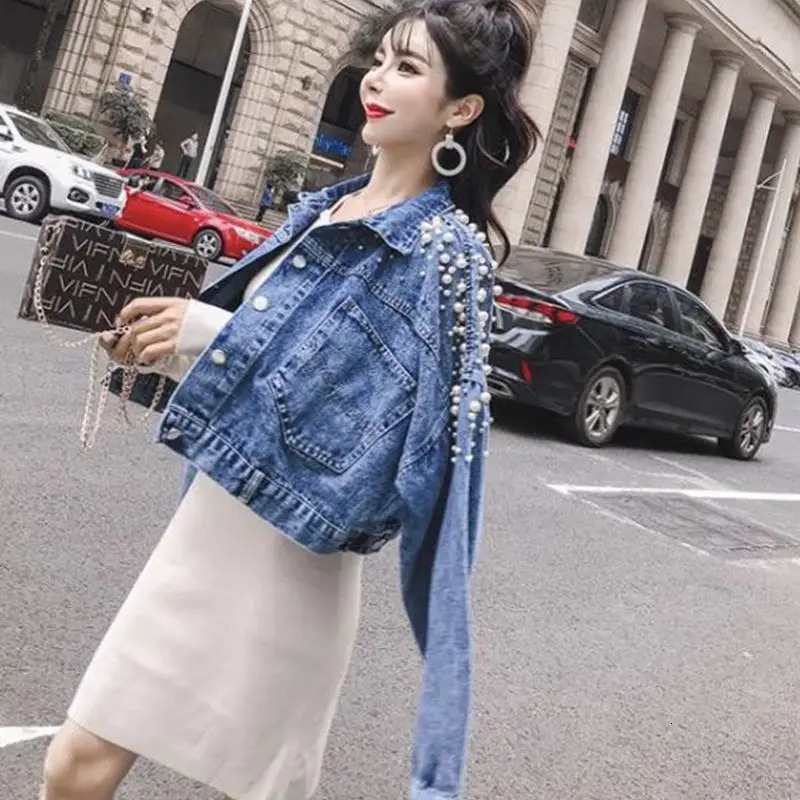 Mother Daughter Denim Jacket for Family Matching Clothes Outfits Mommy and Me Adult Baby Kids Blue Outwear CoatSpring Autumn 241022