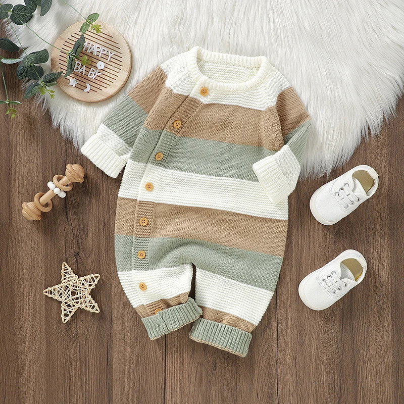 Womens mens sweater jumpsuit mens long sleeved autumn and winter full-length jumpsuit 241022