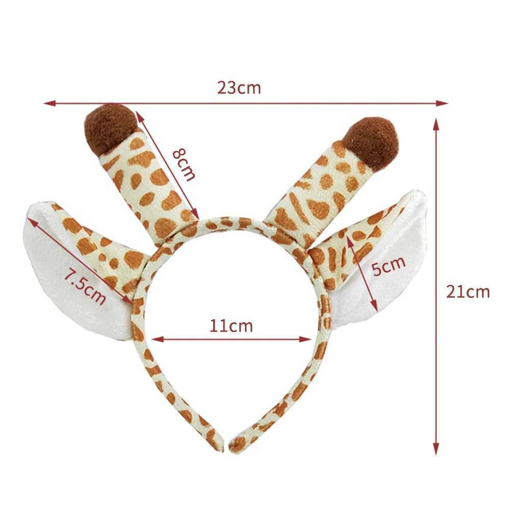 Cartoon Lovely Fluffy Plush Giraffe Ears Headband Female Cosplay Props Hair Hoop for Christmas Hair Band Women Hair AccessoriesX241021