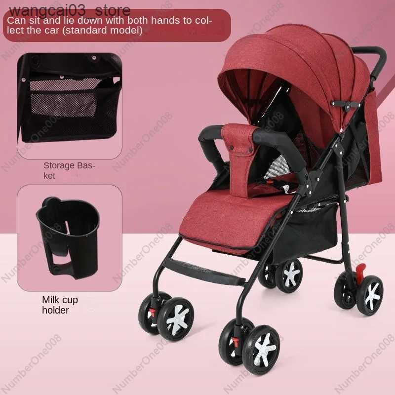 Strollers# Baby Stroller 1-3 Years Old Can Sit and Lie Down Simple Folding Ultra-light Portable Umbrella Cart Childrens Stroller L240910