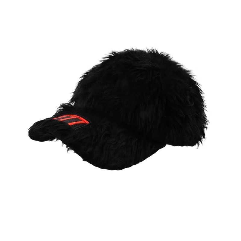 Colorful Embroidered Hairy Hat for Women Autumn and Winter Duck Tongue Hat for Street Small and Trendy Brand Baseball Hat for Men X241023