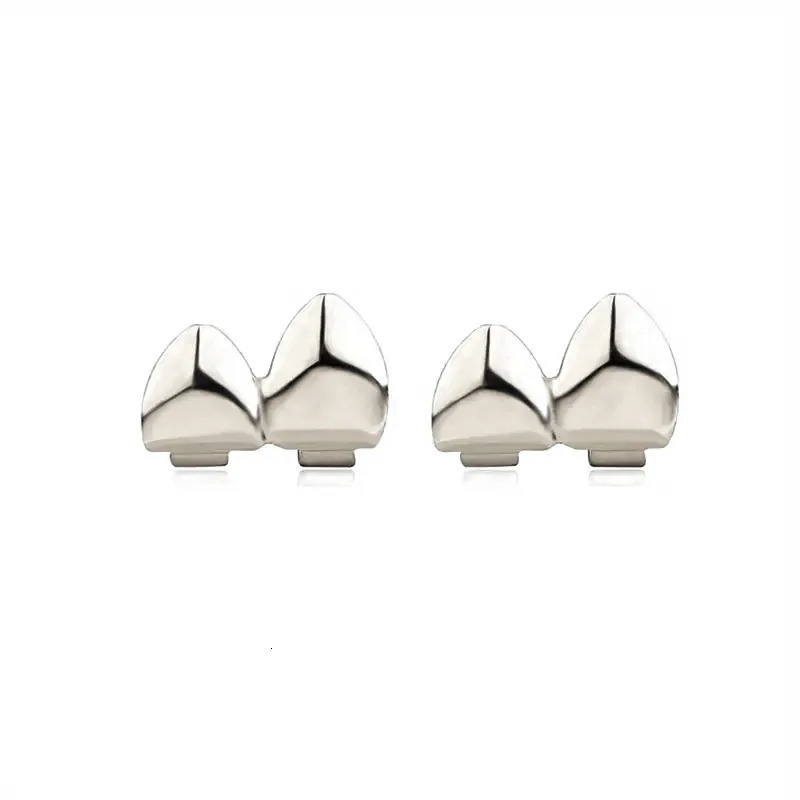 3CPS/Set of Gold Silver Plated Hip Hop Teeth for Mouth Grizz Hat Top and Bottom Grill Set Teeth for Halloween Party Set 241022