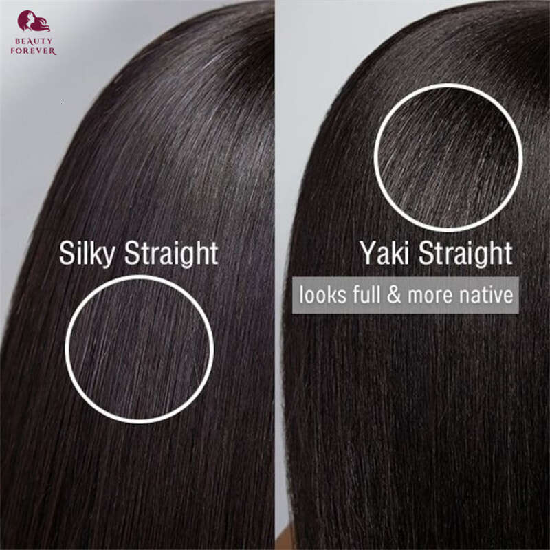 Beauty Forever 7x5 Bye KNOTS Glueless BOB Lace Front Yaki Straight Wear Go Short Bob Human Hair Wig 180% Density