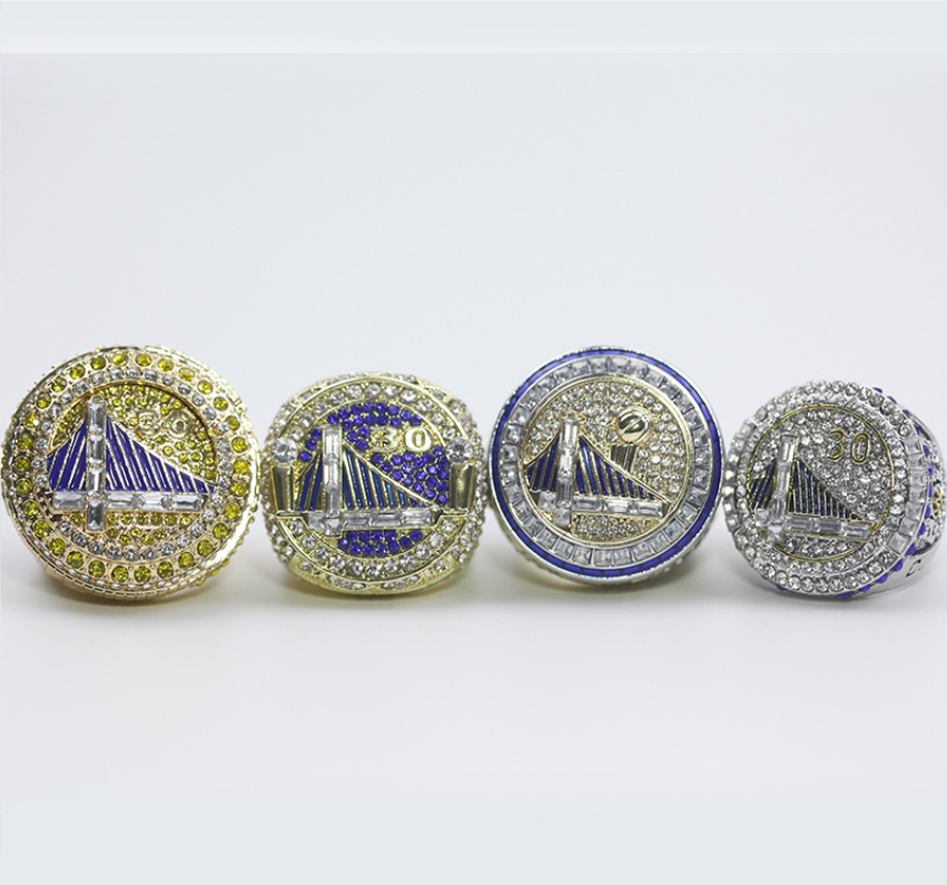 4pcs Curry Basketball Warriors Team Champions Championship Ring with Wooden Display Box 2015 2017 2018 2022 Sport Souvenir Men Fan Gift R250414