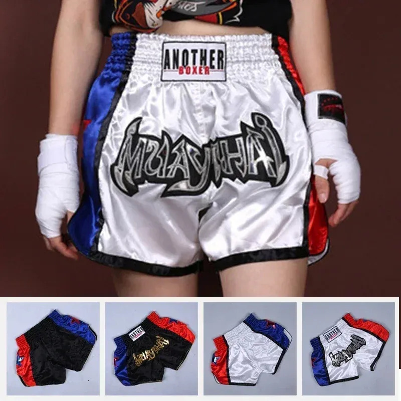1 PC Anotherboxer-Unisex Boxing Shorts Muay Thai MMA Training Gym Fitness Pants For Adults And Kids