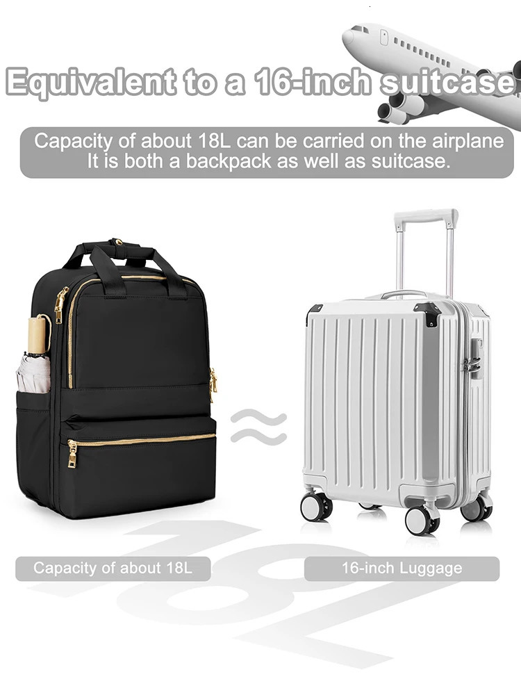 Carry a backpack with you a large 15.6-inch laptop backpack approved by the travel backpack airline suitable for womens waterproof business backpacks 