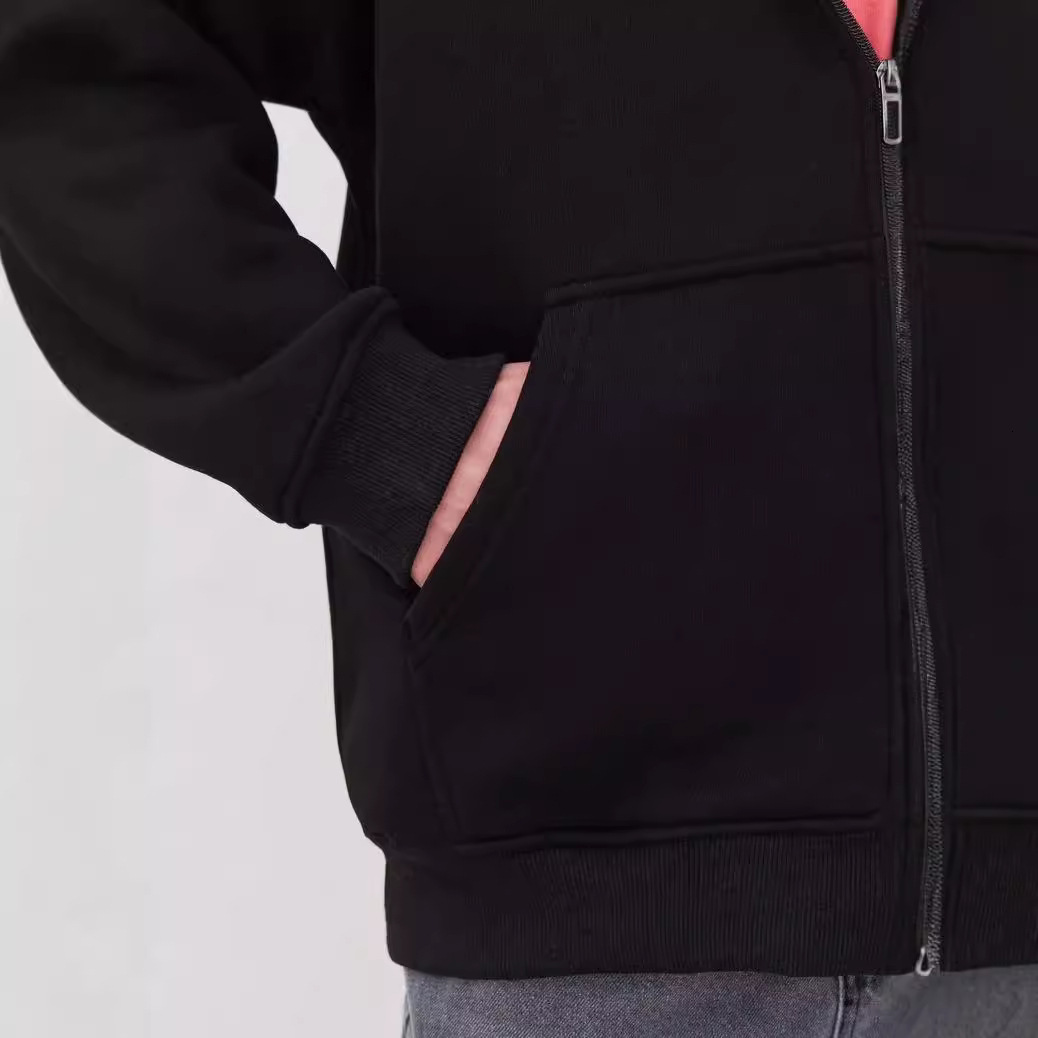 Men's hoodie, autumn new large circular hooded zipper suitable for both men and women, warm and fashionable