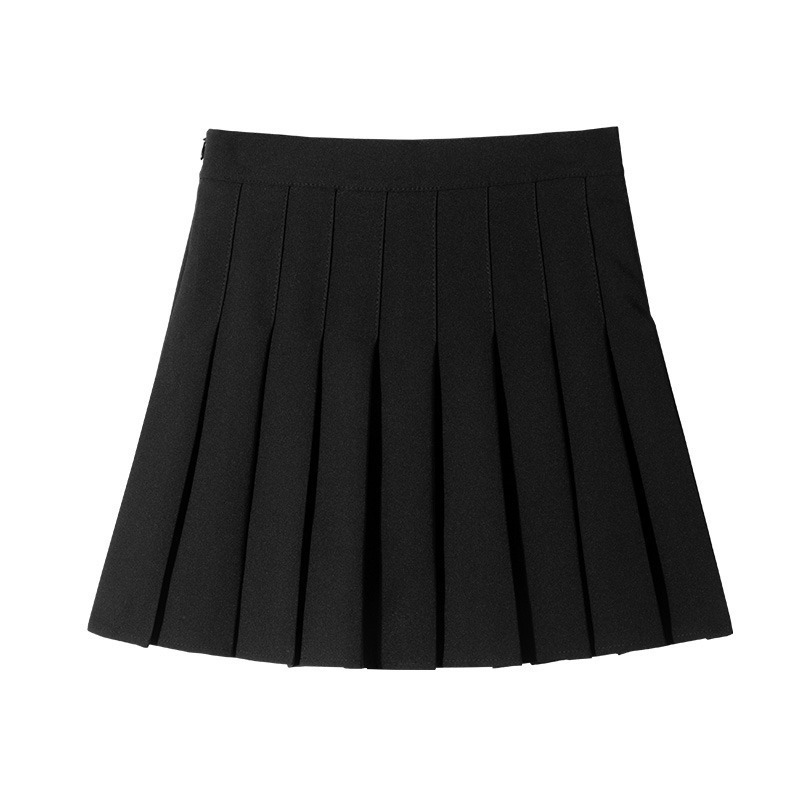 Skirts Thickened Woolen Pleated Skirt Women's High-waisted Slimming A- Line Mini Dress Arrival Autumn/winter 2024 Black Jk Style