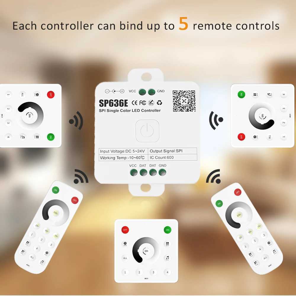 24V WS2811 Running Water Flowing Led Strip Light 2835 10M 15M 20M Horse Race Tape Lamp with SP636E BanlanX App 2.4G ControllerLX241023